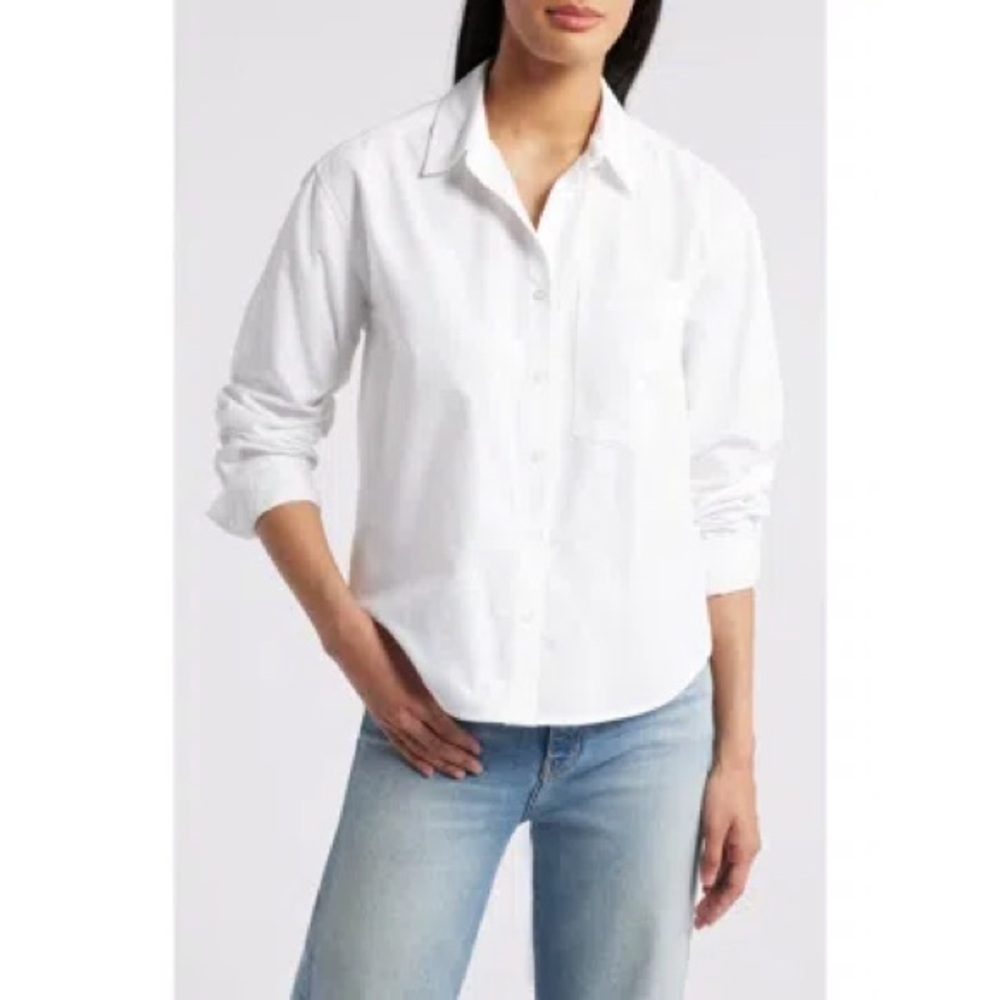 Beachlunchlounge Ivory Button-Up Blouse